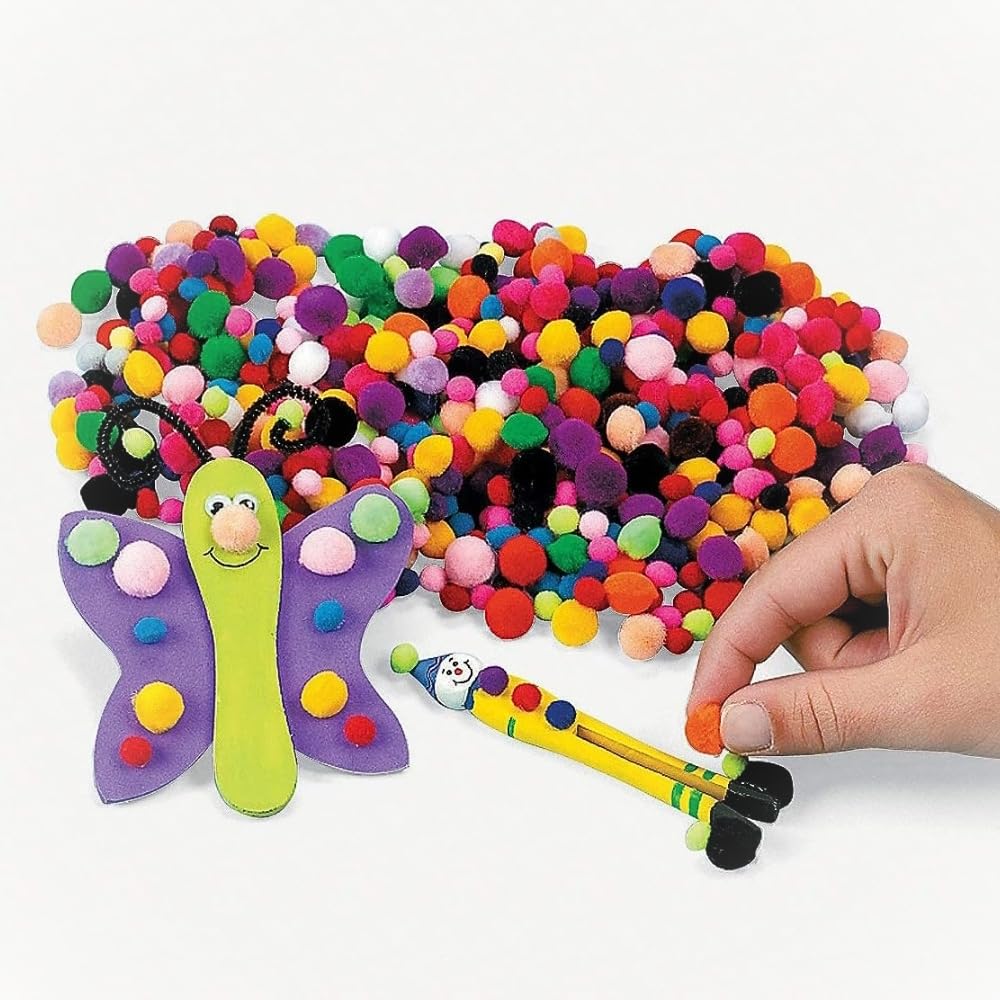 Amazon.com: Fun Express Tiny Pom Poms (500 Pieces) - Bulk : Toys