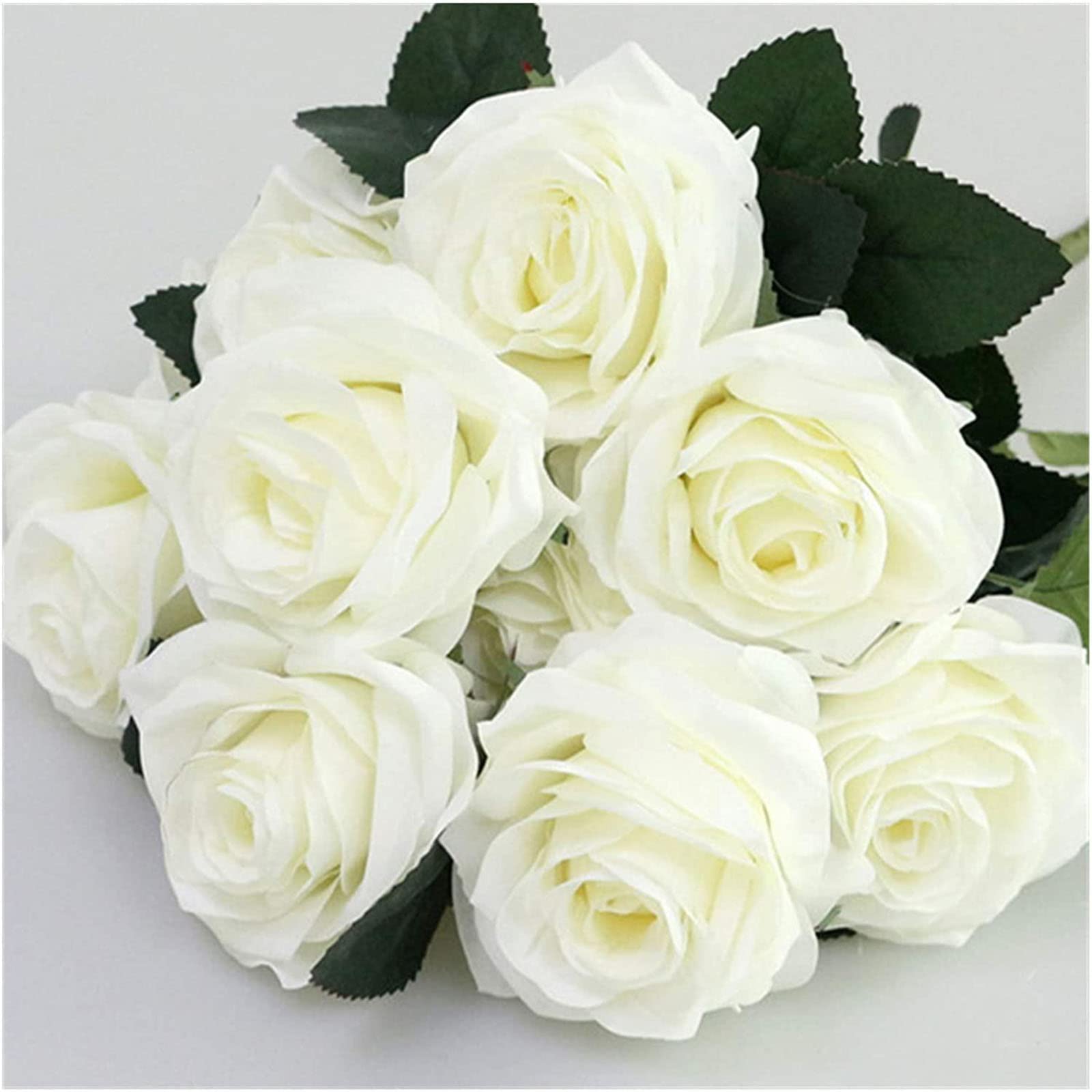 XDLEDMKIZ Artificial Flowers 1 Bunch French Rose Floral Bouquet Plastic Flowers Arrange Table Daisy Wedding Party Accessory Fake Flowers