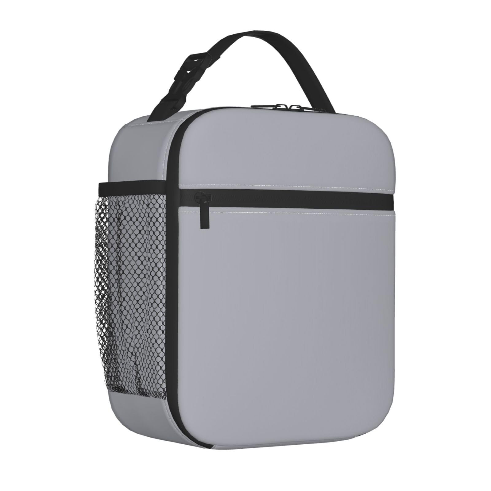 Gray Lunch Box Grey Lunch Bag for Men Women Portable Insulated Lunchbox Reusable Leakproof Cooler Tote Bag for