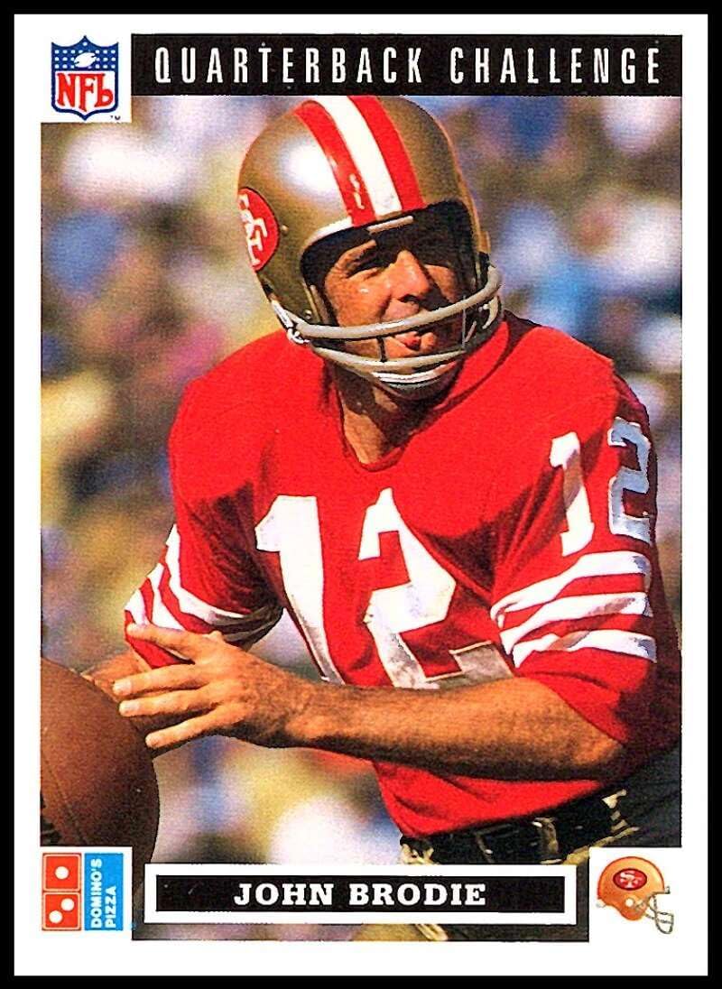 1991 Upper Deck Domino's The Quarterbacks #33 John Brodie San Francisco 49ers NFL Football Card NM-MT