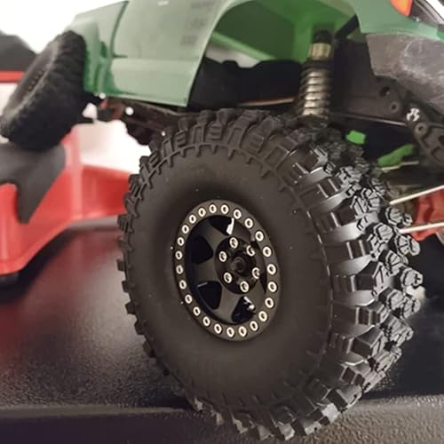 Miniatura 7 de INJORA Llanta RC 4 piezas Beadlock de 1.9 pulgadas Llanta de cubo de rueda de metal para 110 RC Crawler Axial SCX10 90046 AXI03007 TRX4 RedCat MST