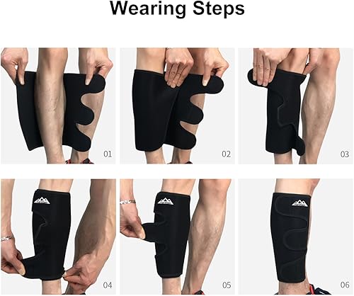 Miniatura 2 de supregear Soporte de pantorrilla, férula ajustable de compresión para pantorrilla, para hinchazón muscular, alivio del dolor, senderismo,