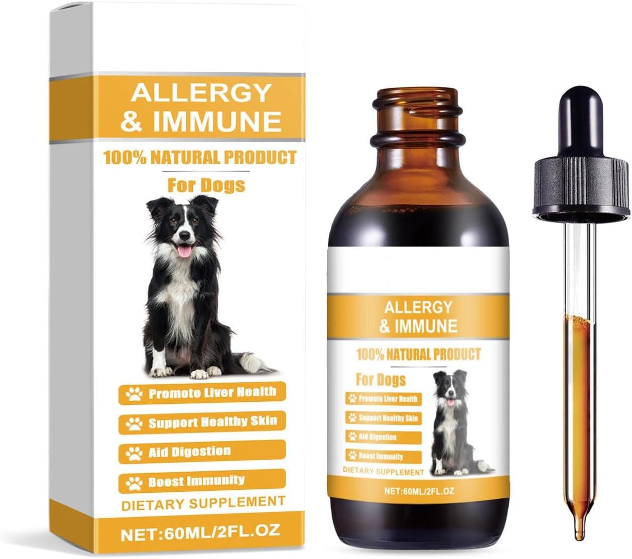 Pet Liquid Nutrients and, Liquid Pet Health Supplement, Dog and Cat Liquid Multivitamin, Immunity Support Supplement Drops Natural Itchy Dog Skin Aid for Paw Licking, 6/6/12 cm