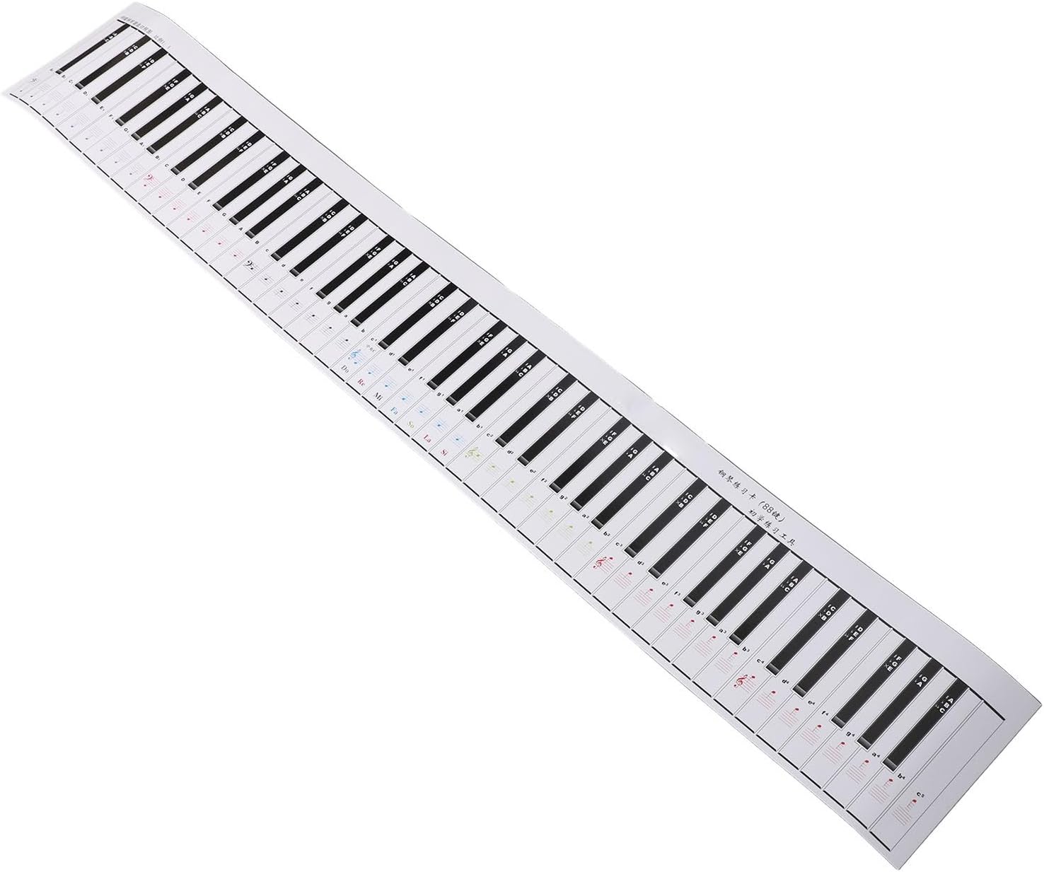 88 Key Piano Keyboard Exercise Paper Piano Key Practice Note Finger Simulation Practice Guide Electronic Piano Keyboard for Beginner