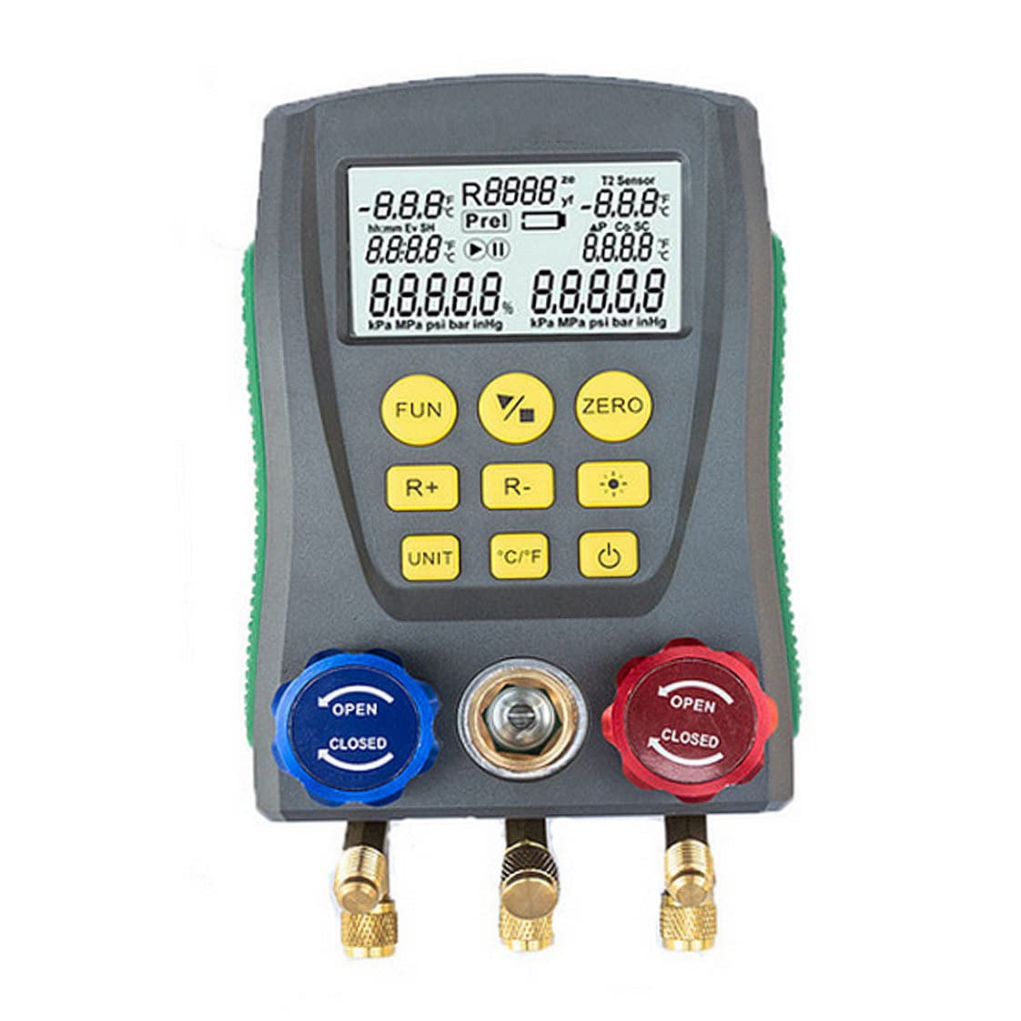 Manómetro digital de refrigeración DY517, aire acondicionado para coche, presión, temperatura, manómetro electrónico, herramientas de prueba, colector digital