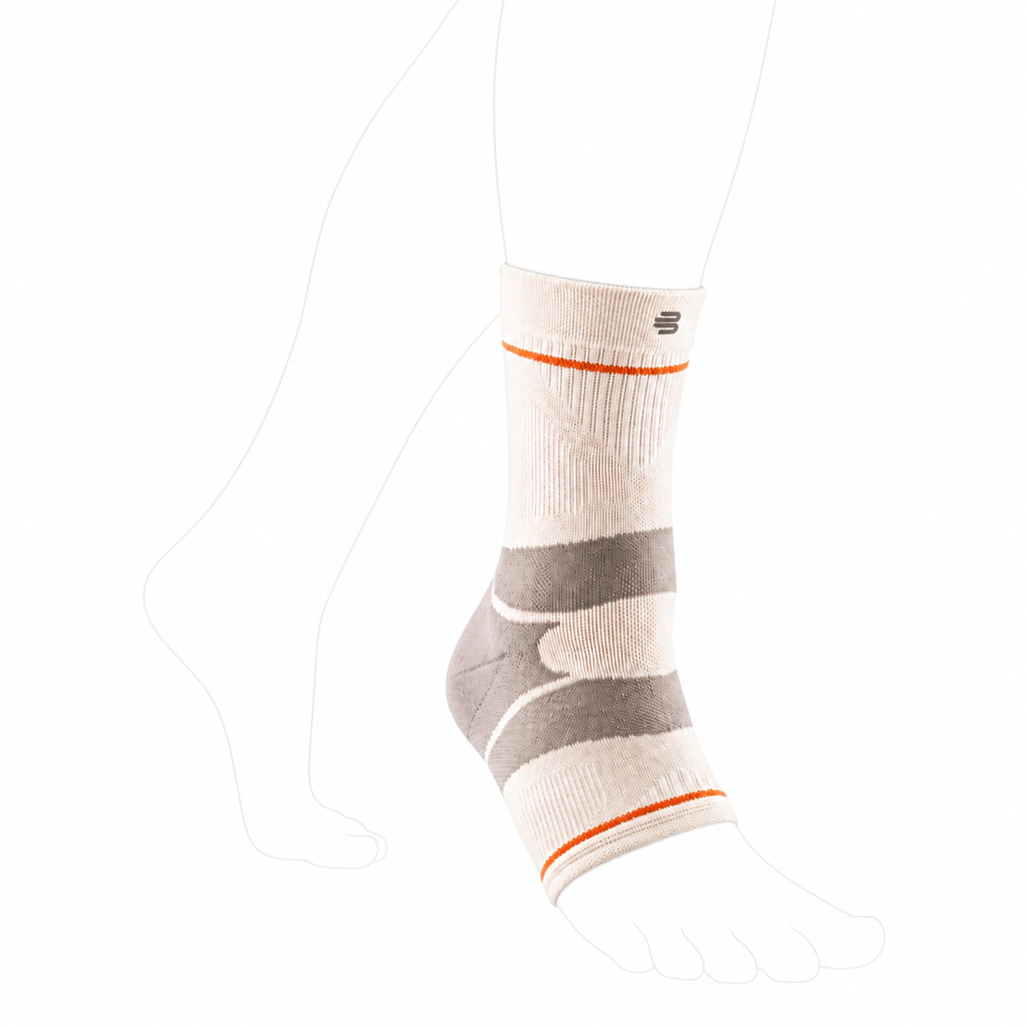 BAUERFEIND Opaska na kostkę "Outdoor Compression Ankle Support", 1 bandaż na staw skokowy z wełną z merynosów, do noszenia po prawej i lewej stronie, bandaż na kostkę do wędrówek