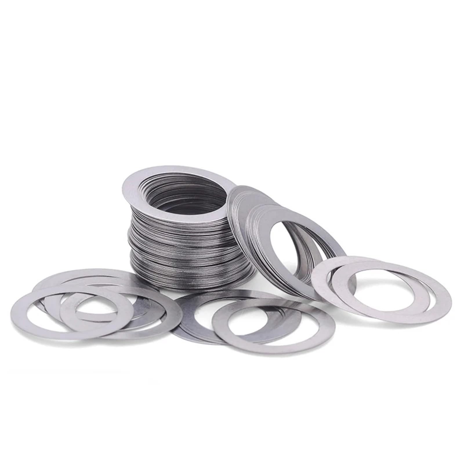 300 Uds 304 arandela plana ultrafina de acero inoxidable M3-M14 junta cuña ajuste Para Tornillos(M10x16,Thickness 0.3mm)