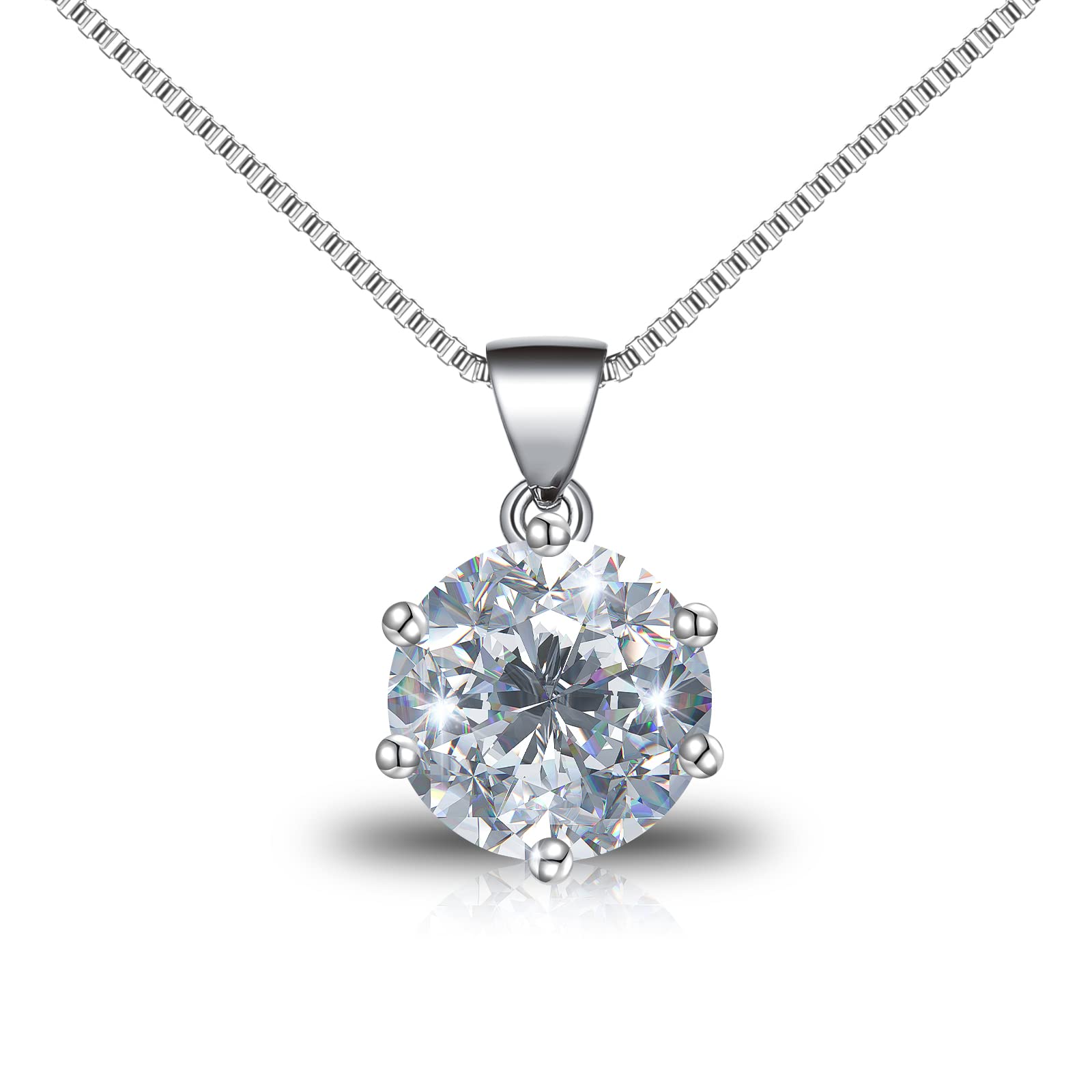BOCHOI Collar Mujer Colgante De Plata De Ley Para Mujer Regalos Originales Para Mujeres Joyas De Plata De Ley S925 Con Circonitas Sorpresa De Cumpleaños
