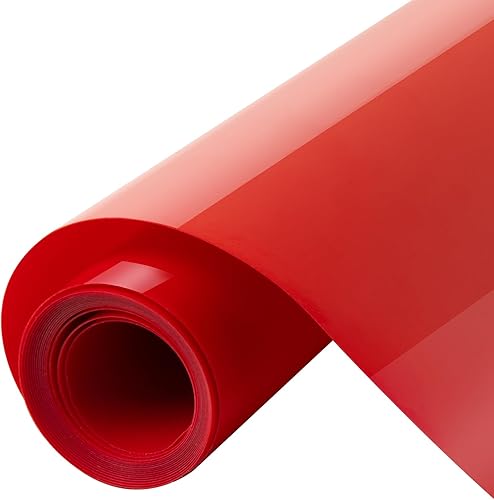 HTVRONT Vinilo Puff de Transferencia de Calor - 10" x 6 pies Vinilo HTV Puff Rojo para Camisetas, Vinilo de Transferencia de Calor 3D Puff