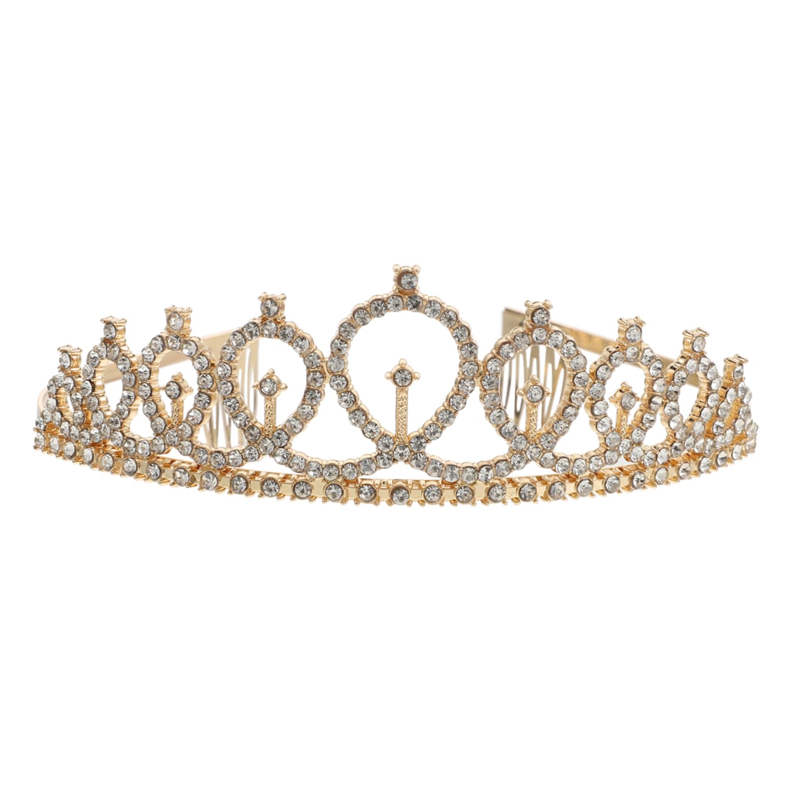NOLITOY 1 Pc De Tiara Nupcial Para Niñas Para Chicas Tocados De Novia Para Boda Diadema De Boda Decoración Del Pelo De La Novia Tocado De Fiesta Coronas Para Aleación Golden