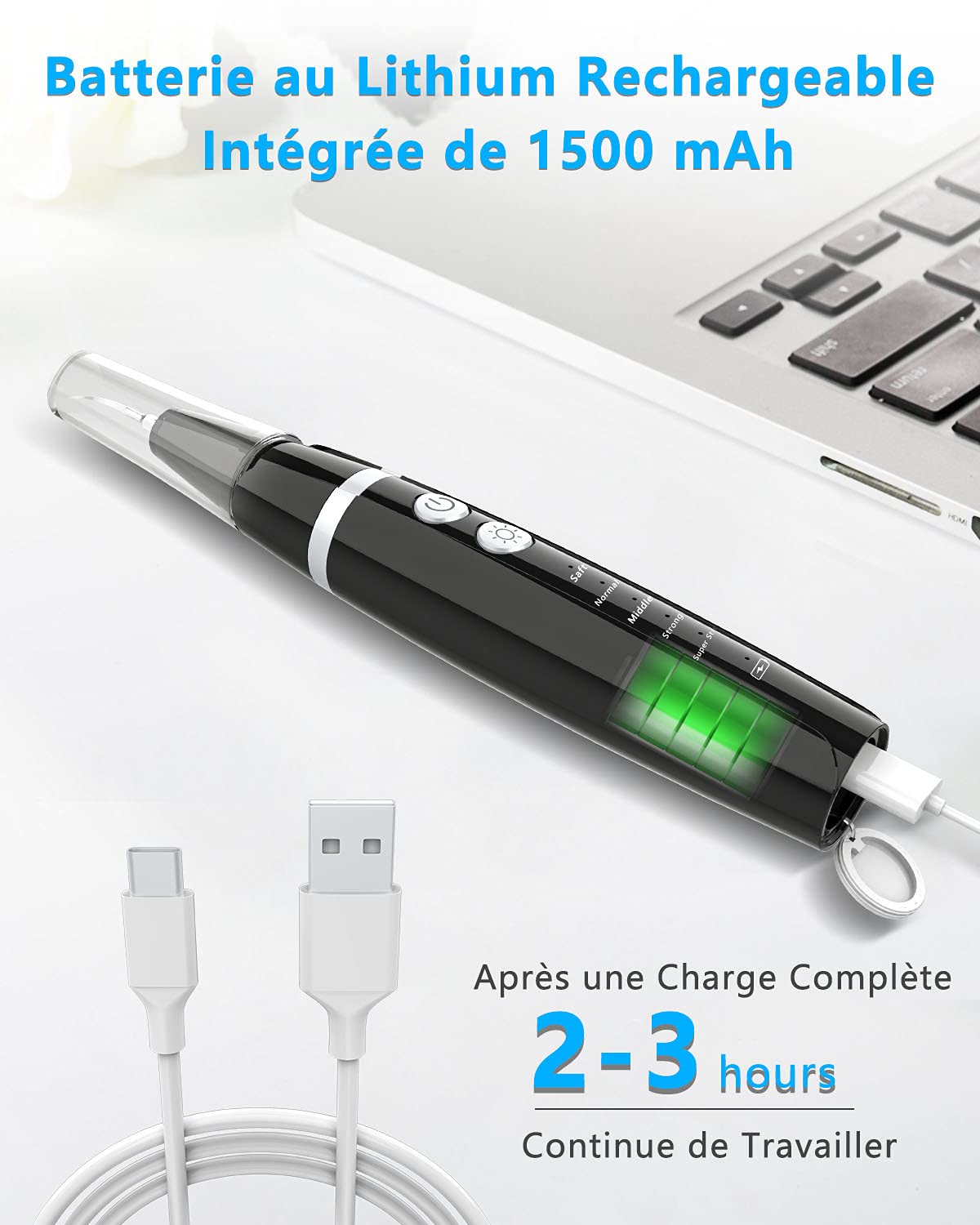 Kit de Nettoyage Dentaire | Brosse à Dents Électrique avec Hydropulseur | Pour Hygiène Buccale et Haleine Fraîche | Accessoires Inclus