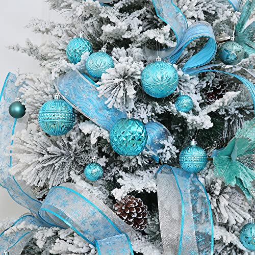 Christmas Ball Ornaments Christmas Tree Decorations 36pcs Shatterproof Christmas Ornaments Set with 6 Styles in 3 Sizes(Small, Medium, Large) - Image 6