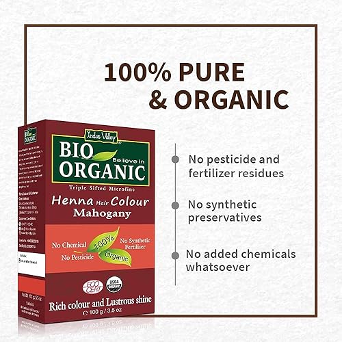 Miniatura 47 de Indus Valley Bio - Tinte natural orgánico para el cabello de henna para mujeres, rubio, 3.53 onzas, cobertura de cabello 100% gris y tinte