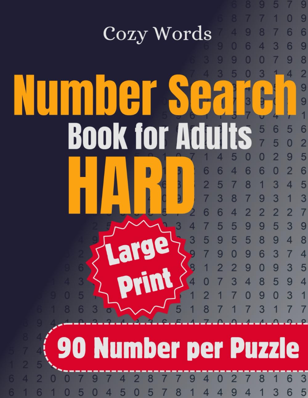 number search book for adults: extreme impossible number search book with +4500 numbers to find With Solutions