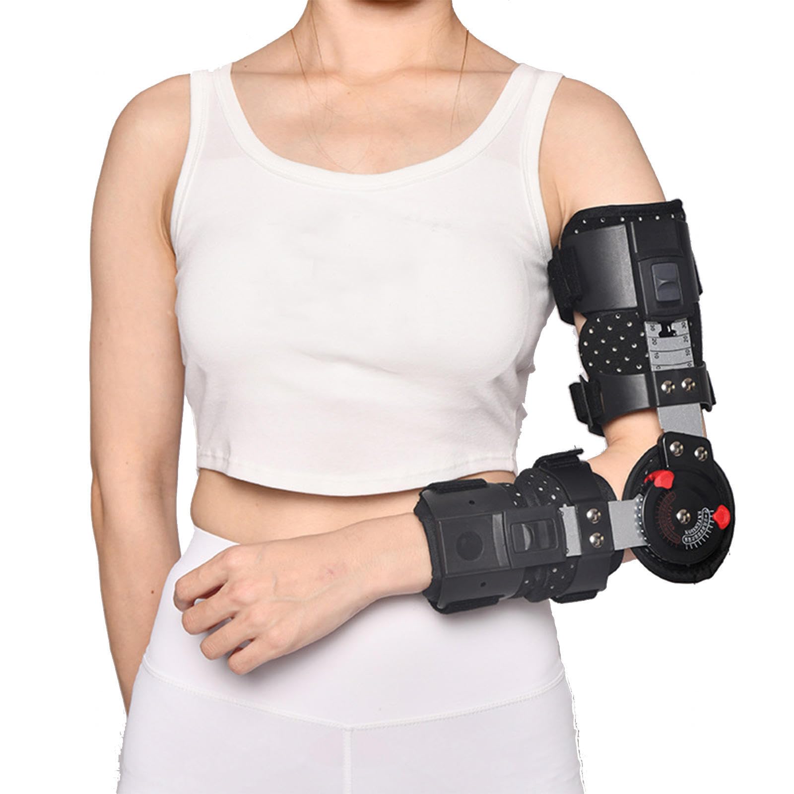 Tutore Gomito Incernierato Tutore Gomito Rom, Ortesi Stecca Supporto Il Braccio, Immobilizzatore Cintura Fascia Ortopedica, Tutore Gomito Post Operatorio, Mano Destra Sinistra Unisex,Right