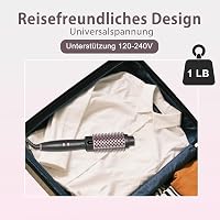 Perie electrică cu încălzire Tresses Touch, cu înveliș ceramic și turmalină, tehnologie cu ioni negativi, 5 trepte de temperatură, voltaj universal, aur roz, încălzire rapidă în 30 secunde 9