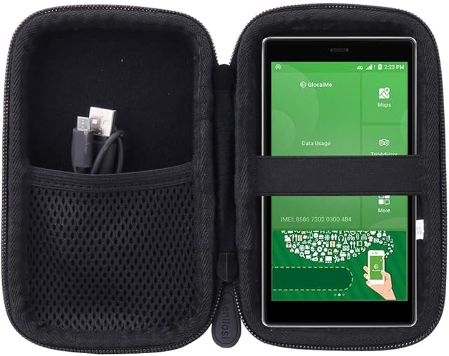 Travel Hard Case for GlocalMe G4 Mobile WiFi Hotspot by Aenllosi (Black)