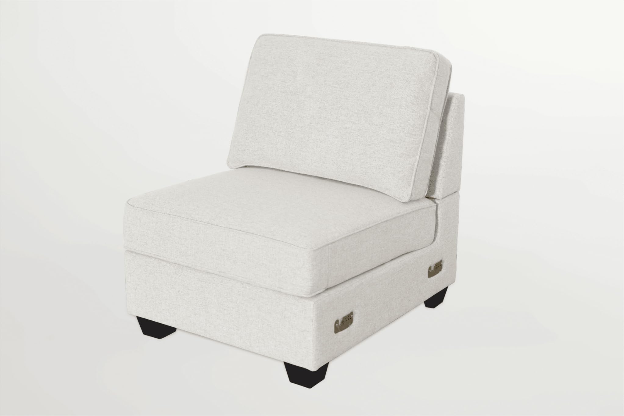 l lengend vansen armless chair module for modular sofa couch (cream)