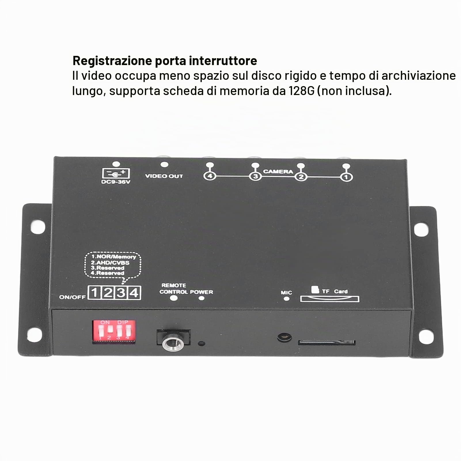 Videoregistratore Mobile DVR per Auto, Mini MDVR 1080P a 4 Canali Design di Livello Industriale per Camion, Rimorchi, Furgoni, Autobus e Veicoli