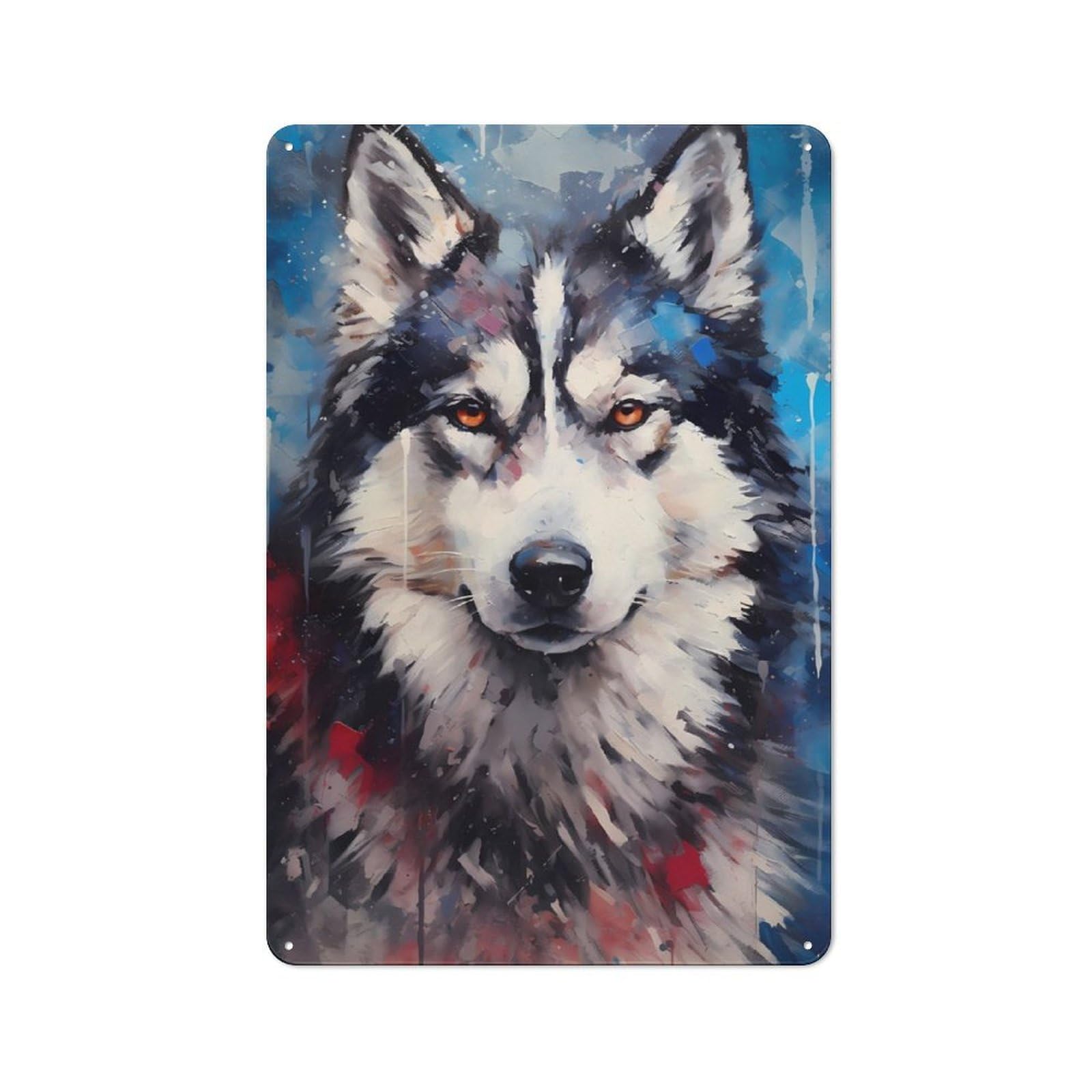 Junmoney Husky Color Retro Metal Wall Sign 30X20cm With For Bar Or Restaurant, A Housewarming Gift For Hospitality Decor Collectors