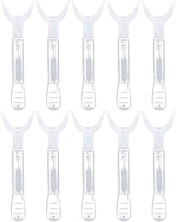 10pcs Dental Retractor Opener, T Shaped Dental Mouth Opener Clear Observation Teeth Whitening Intraoral Cheek Lip Retractor for Children Small Size