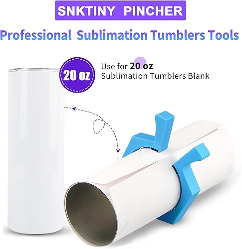 Miniatura 5 de Snktiny 2 vasos de sublimación, herramienta de pellizco para sublimación de 20 onzas, vasos delgados y rectos, herramienta de agarre de abrazadera,