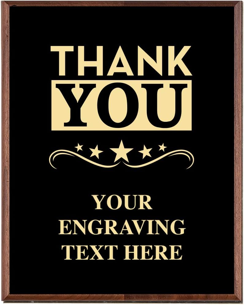 Corporate Employee Recognition Plaques - 6 x 8 Gold Etched Recognition Trophy Plaque Awards Prime