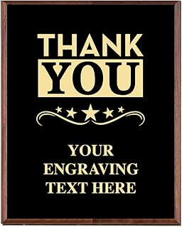 Corporate Employee Recognition Plaques - 6 x 8 Gold Etched Recognition Trophy Plaque Awards