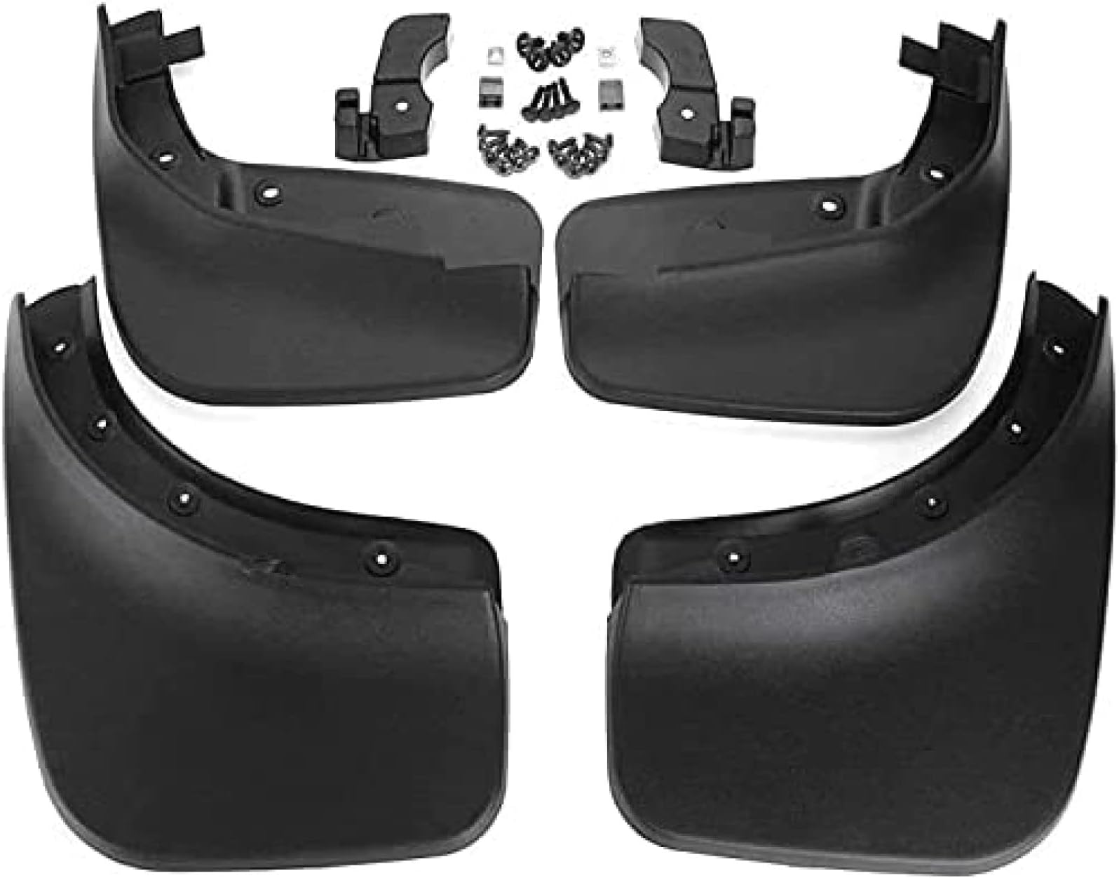 4 Pcs Rubber Mud Flaps Mudguards,for VW Touareg 2 Mk2 2011 2012 2013 2014 2015 2016 2017, Front/Rear Wheel Mudflaps Splash Guards, Fenders with Screws, Exterior Styling Protection Accessories