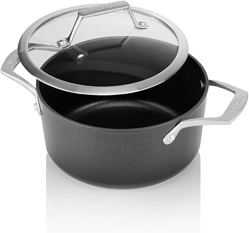 Miniatura 2 de TECHEF - Colección Onyx - Olla de sopa de 2.8 cuartos con tapa de vidrio, recubierta con nuevo revestimiento antiadherente de teflón platino (sin