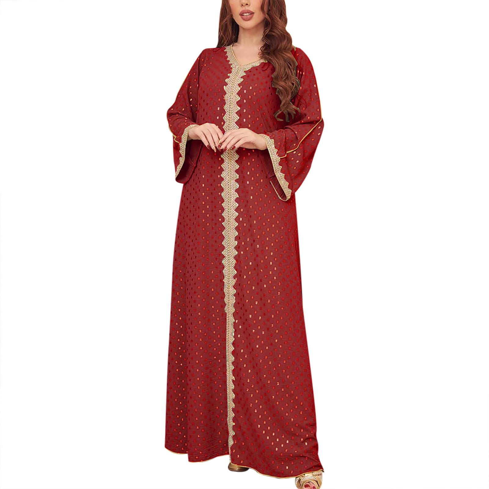 Vintage Women Abaya Long Maxi DRE Arab Jilbab Muslim Robe Islamic Kaftan Muslim Kleider, Damen Lange Arabische Muslimische Islamischer Dubai Kleidung