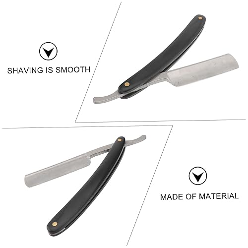 Miniatura 6 de FOMIYES 3pcs rasuradora para hombre Natural Wood Scale Handmade straight beard razor men razors for shaving mens shaving kit straight blade mens