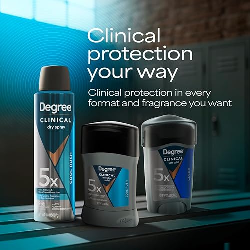 Miniatura 8 de Degree Invisible Solid Deordorant Cool Rush para 96 horas de protección contra el sudor y el olor, protección 5X 1.6 oz