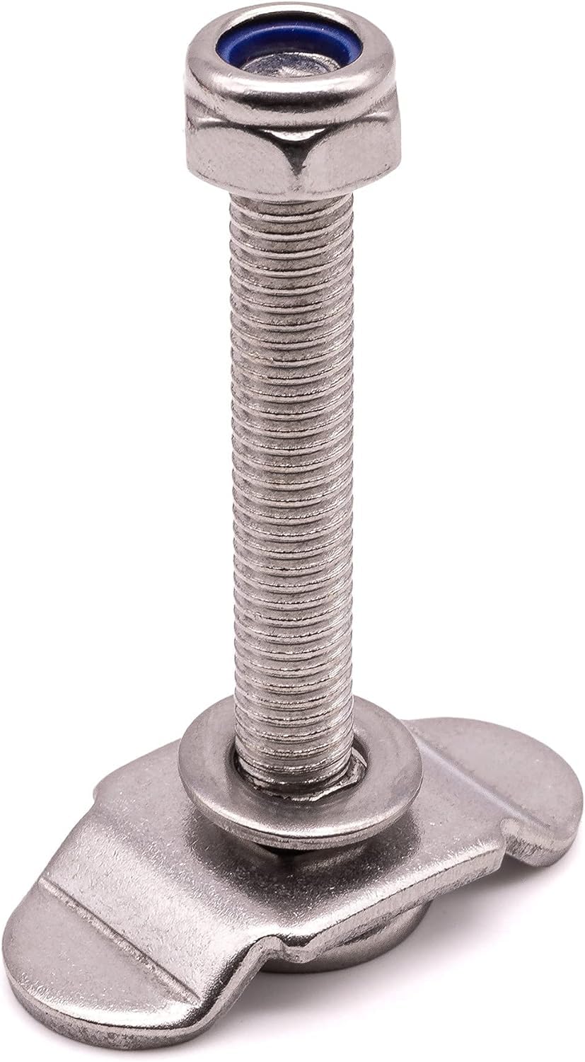 Lot De 10 Raccords Extrémité Rail Airlin M8x45 - 500 DaN, Acier Zingué, Pour Camping-Car Ou Utilitaire