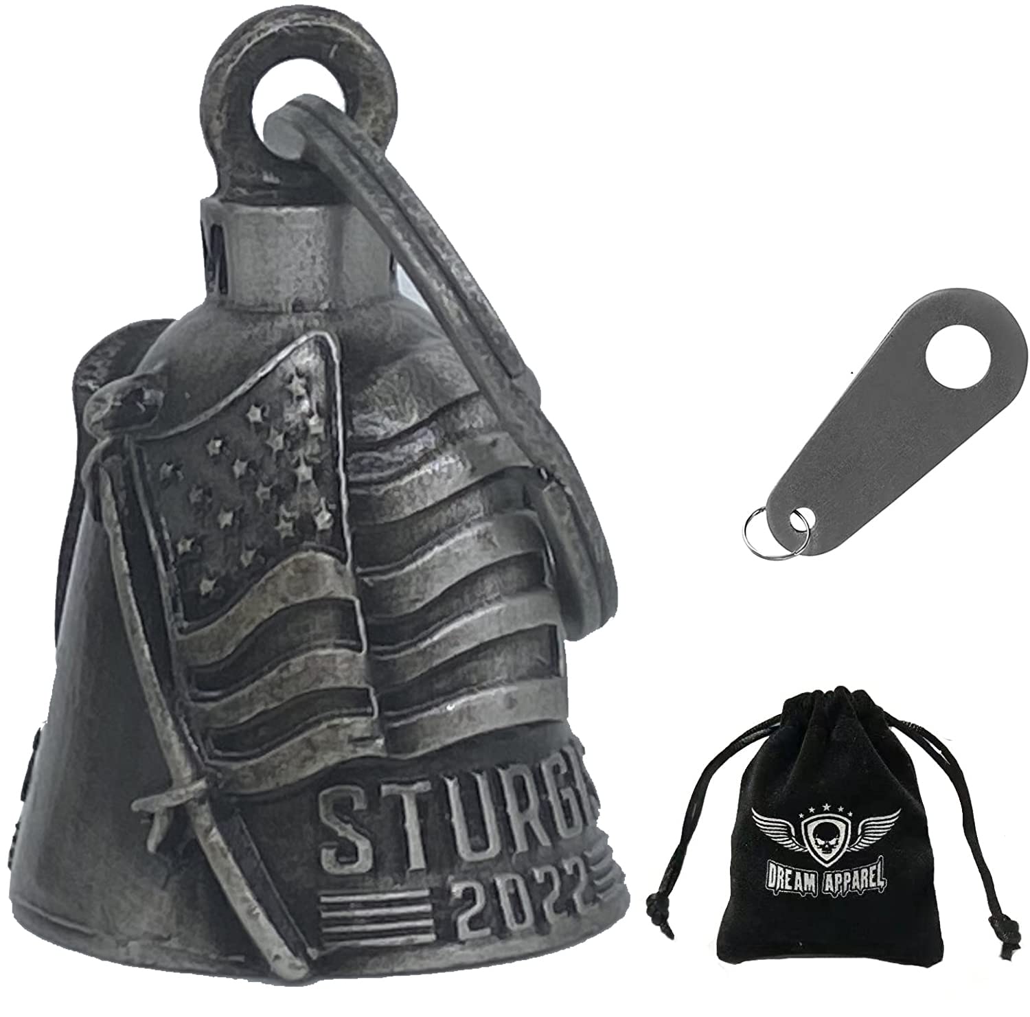 Dream Apparel Motorcycle Ride Bell For Bikers, Heavy Spirit Bells Accessory And Key Chain For Luck