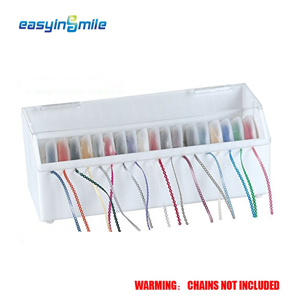 EasyinsmilePower Chain/Ligature Tie Organizer Case Dental Orthodontic Elastic Rubber Band Dispenser with Lid (Power Chain)