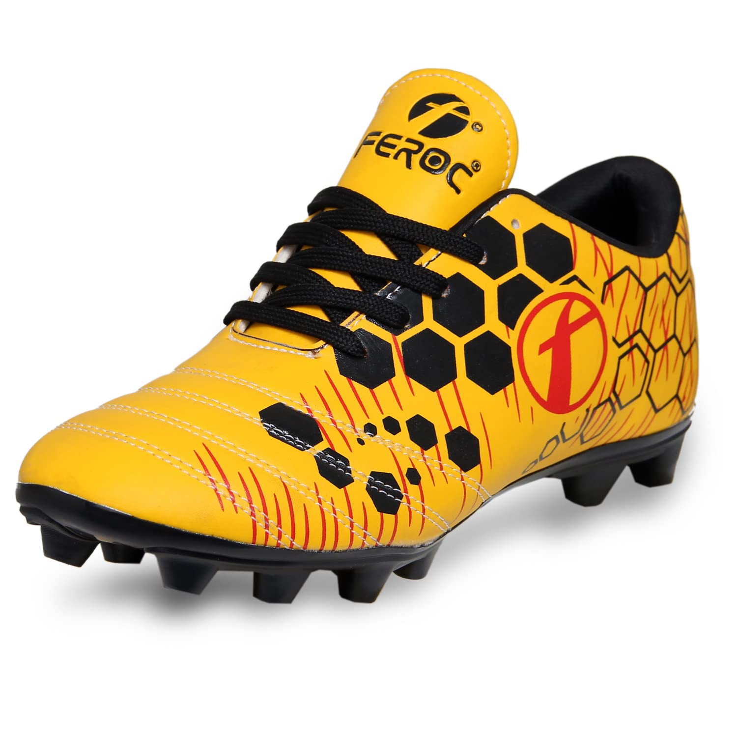 FEROCDiamond Black Green Football Shoes