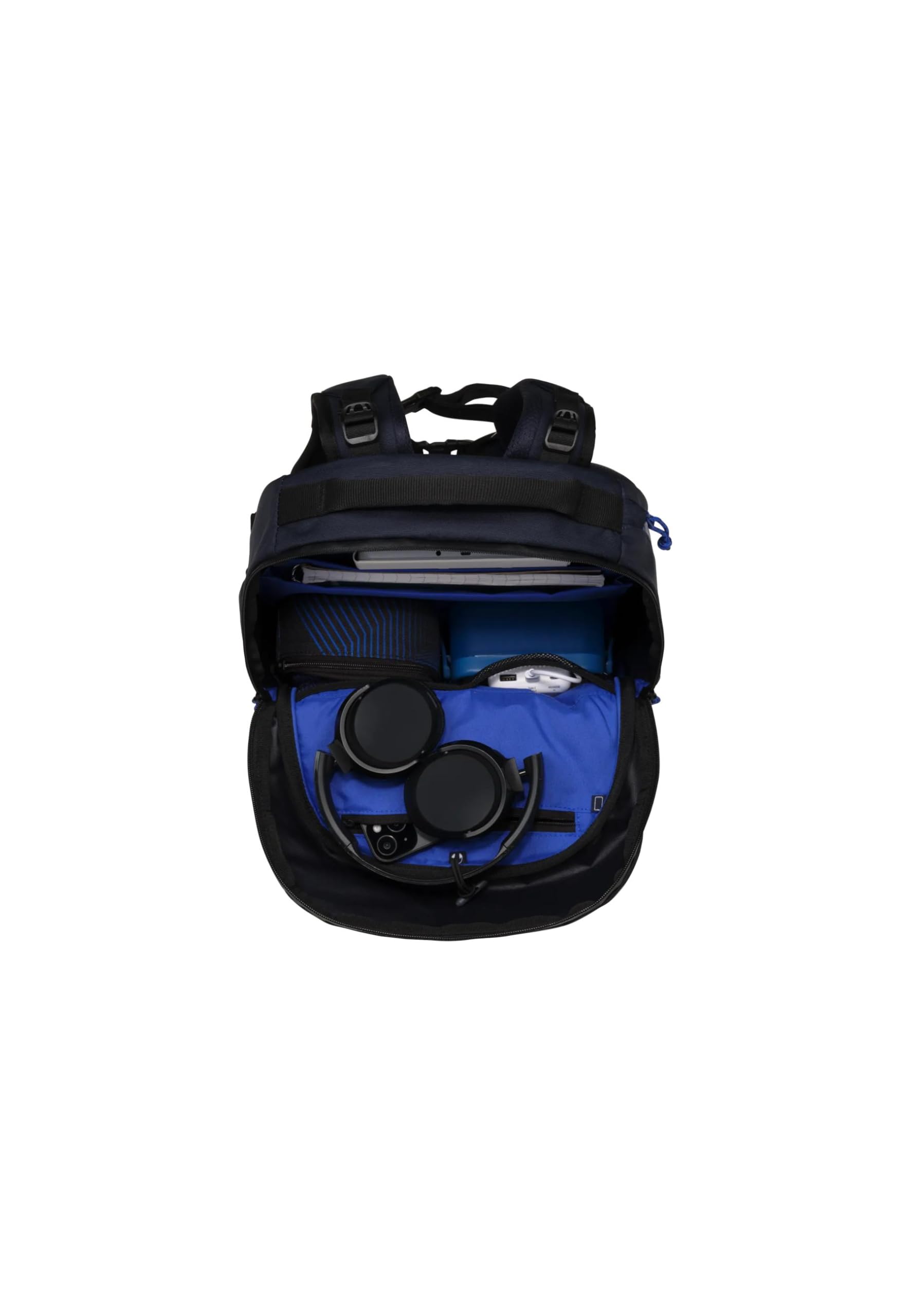 Satch con:next Schulrucksack Schulrucksack, ergonomisch, wasserdicht. leicht, mit Laptopfach und Heftebox Urban Dark Blue - Blau