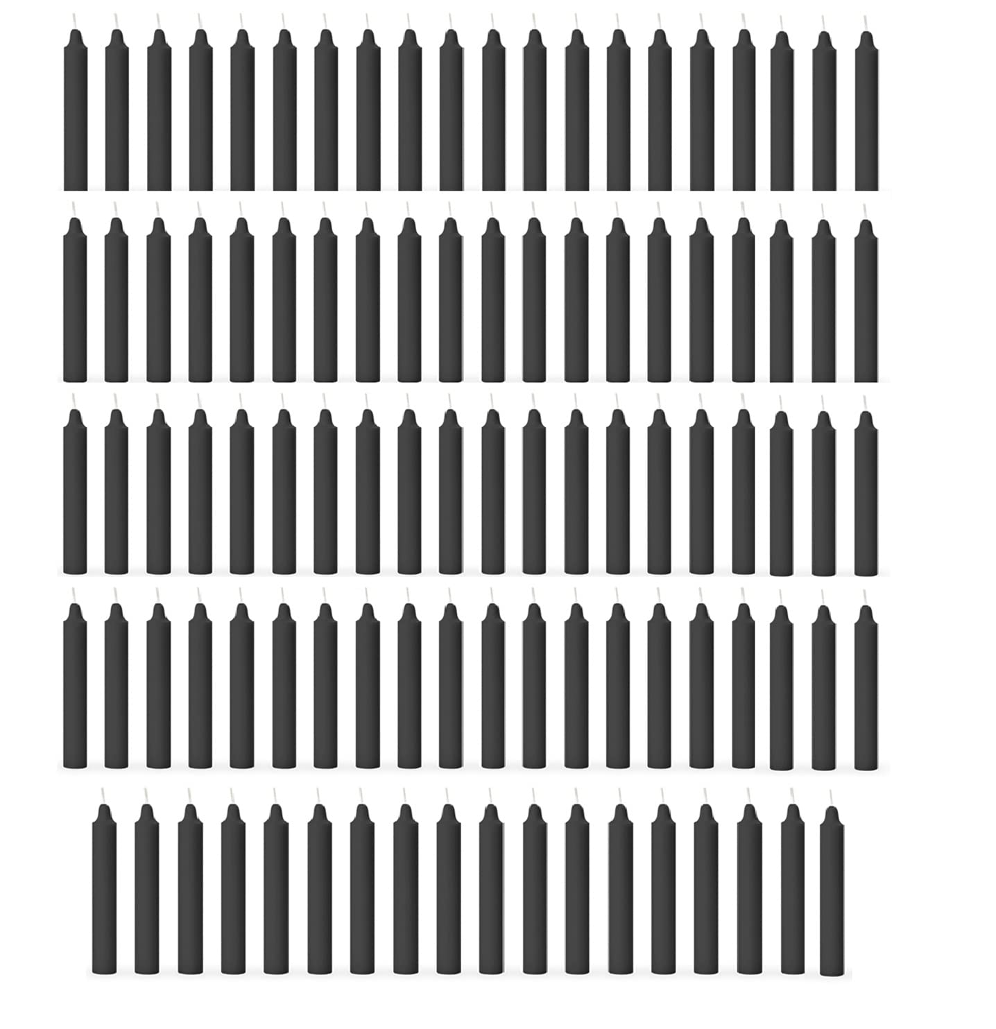 AuraDecor Pack of 98 Stick Candles || Especially Meant for Healing, Chakras, Ritual Candles,Chime Candles, Decoration, Lighting, Home Decor || Burning Time 3 to 4 Hours Each (Black)-image-28