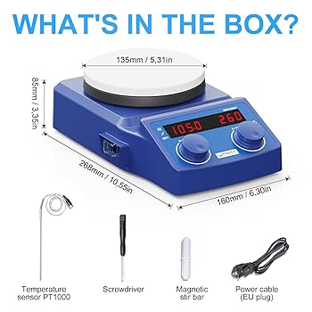 Amazon | マグネチックスターラー 50-1500RPM 5000ml LCD