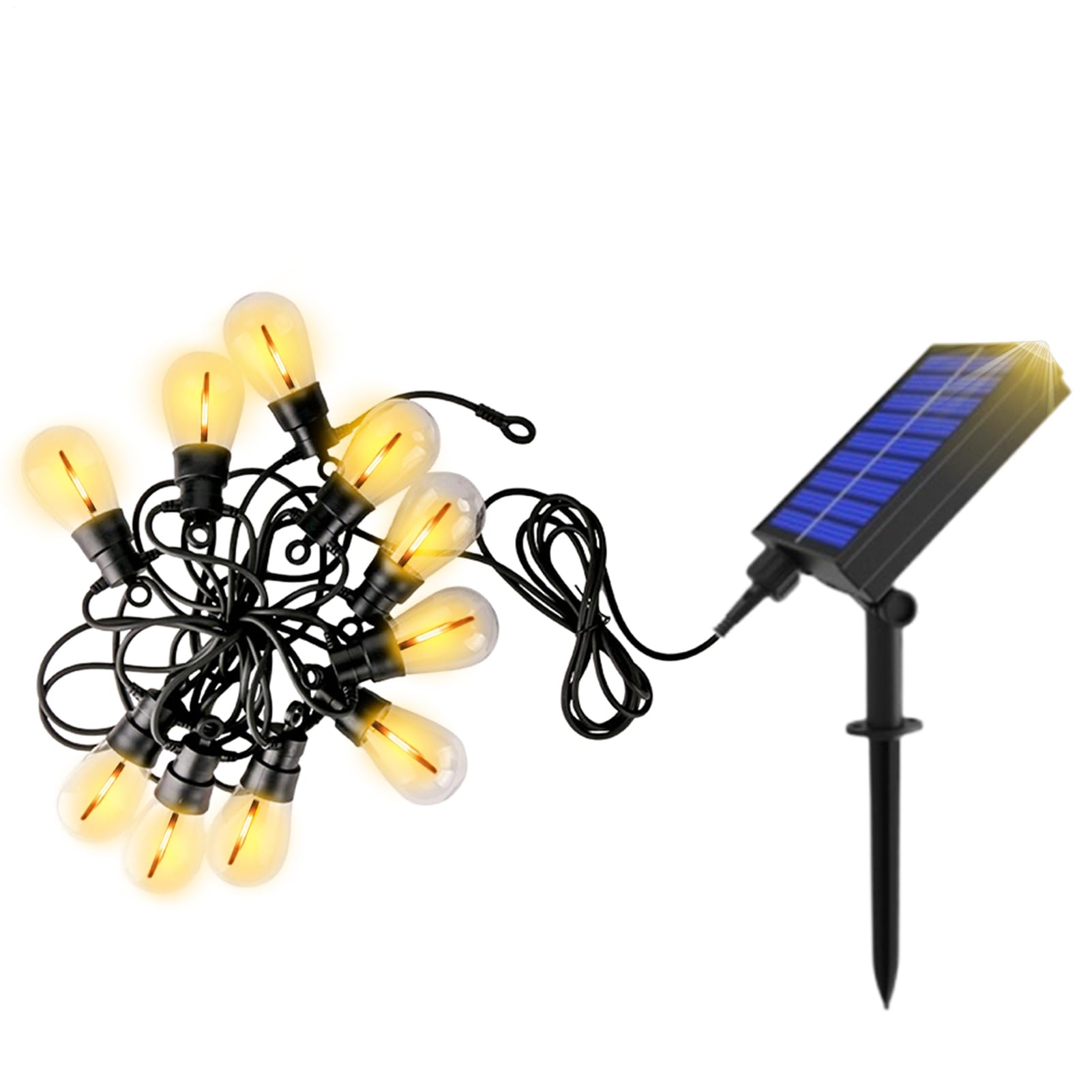 Solarne girlandy świetlne, wodoodporne girlandy choinkowe, oświetlenie nastrojowe do ogrodu, domu, na Boże Narodzenie