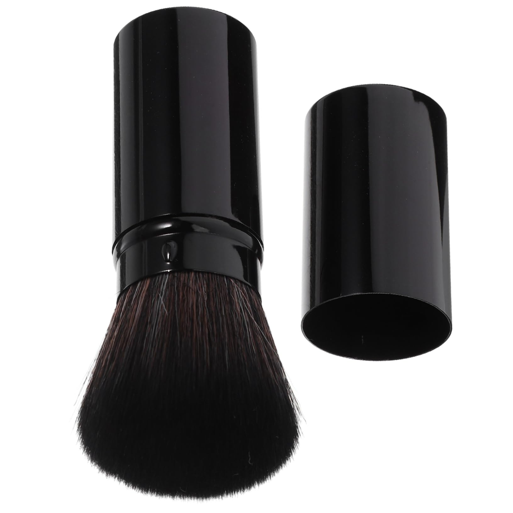 HAPINARY Synthetic Bristles Cream Bronzer Brush Retractable Double Sided Makeup Brush for Travel