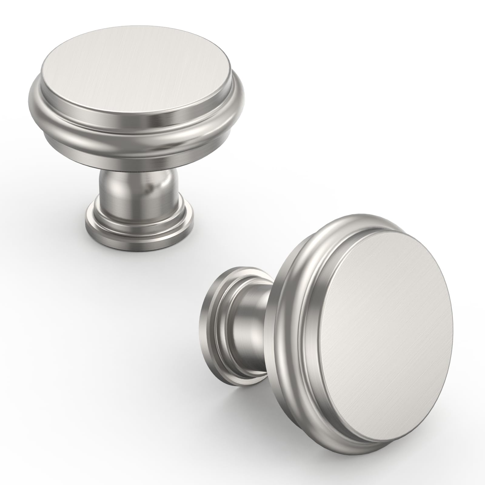 Amerdeco 10 Pack Brushed Satin Nickel Cabinet Pulls 32mm Zinc Alloy — image 1