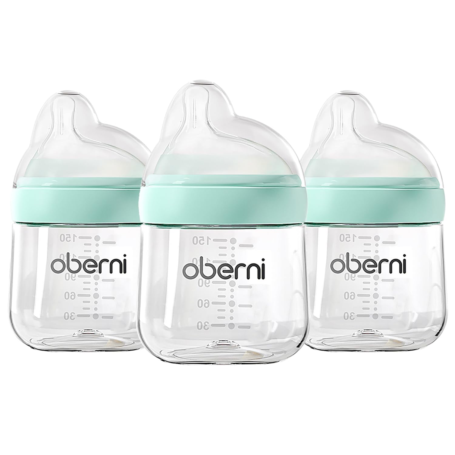 Oberni Babyflaschen aus glas, Milchflasche mit Silikon Sauge