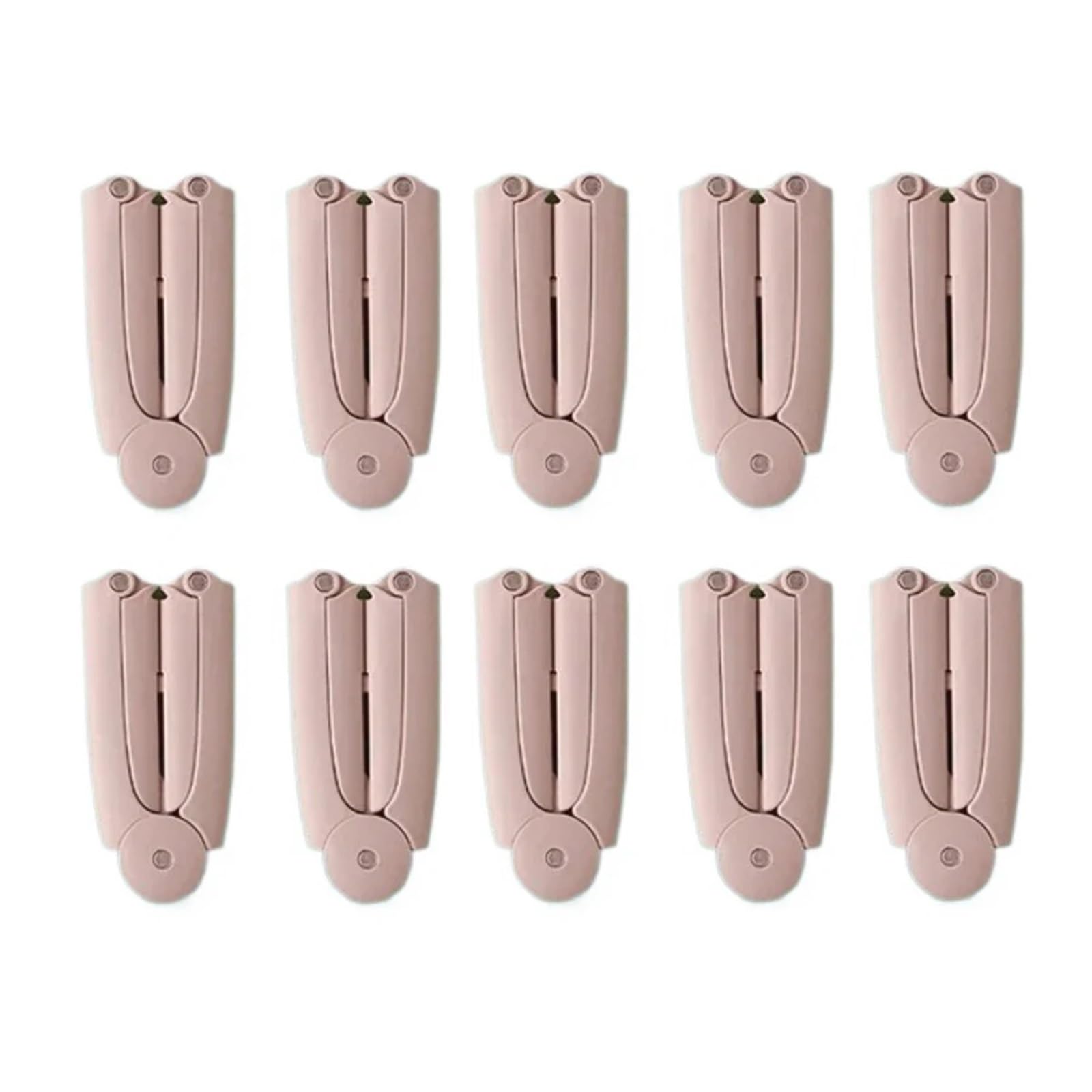Travel Hangers Foldable Travel Space Saving Non-slip Easy Storage Hanger Outdoor Portable Clothes Hangers(10PCS pink)