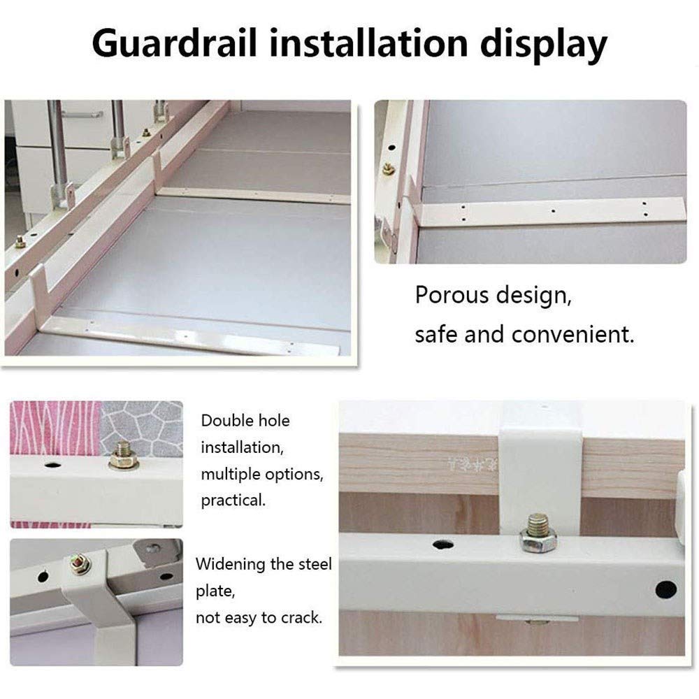 Barandilla De Cama Plegable Protector Lateral De Seguridad para Personas Mayores, Asa De Ayuda para Adultos Barandilla De Cama para Discapacitados Barra De Parachoques con Agarre De Metal pa