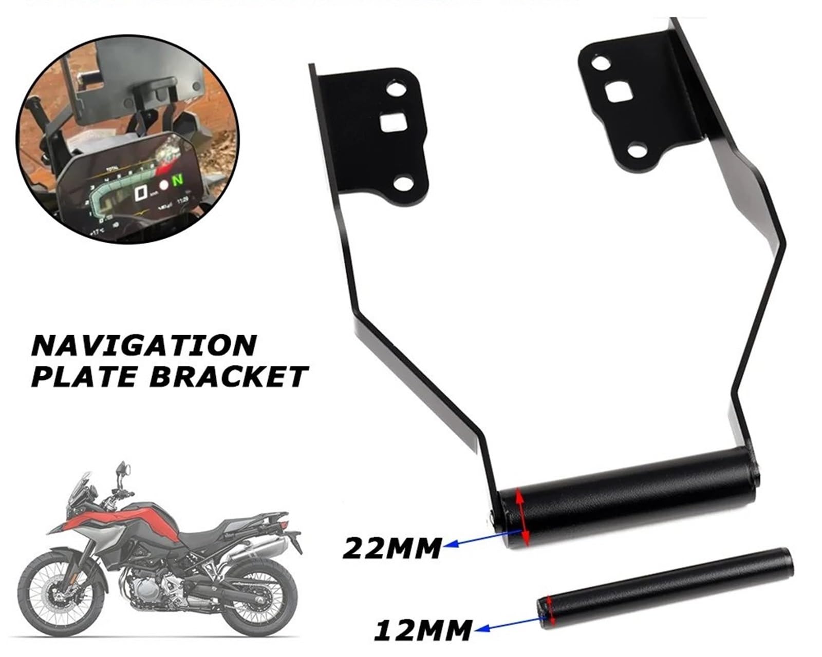 Telefono Mobile GPS Staffa Navigazione Supporto Per Piastra Di Navigazione GPS Per Smartphone Per Motocicletta Per BMW F850GS F 850 ​​GS F 750 GS F750GS Supporto Per Adattamento Manubrio
