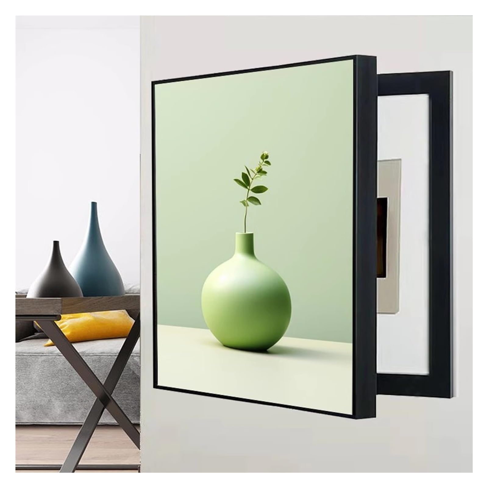 Dekoracyjna osłona panelu elektrycznego, skrzynka rozdzielcza, osłona miernika elektrycznego, osłona przełącznika (B, 50 x 60 cm)