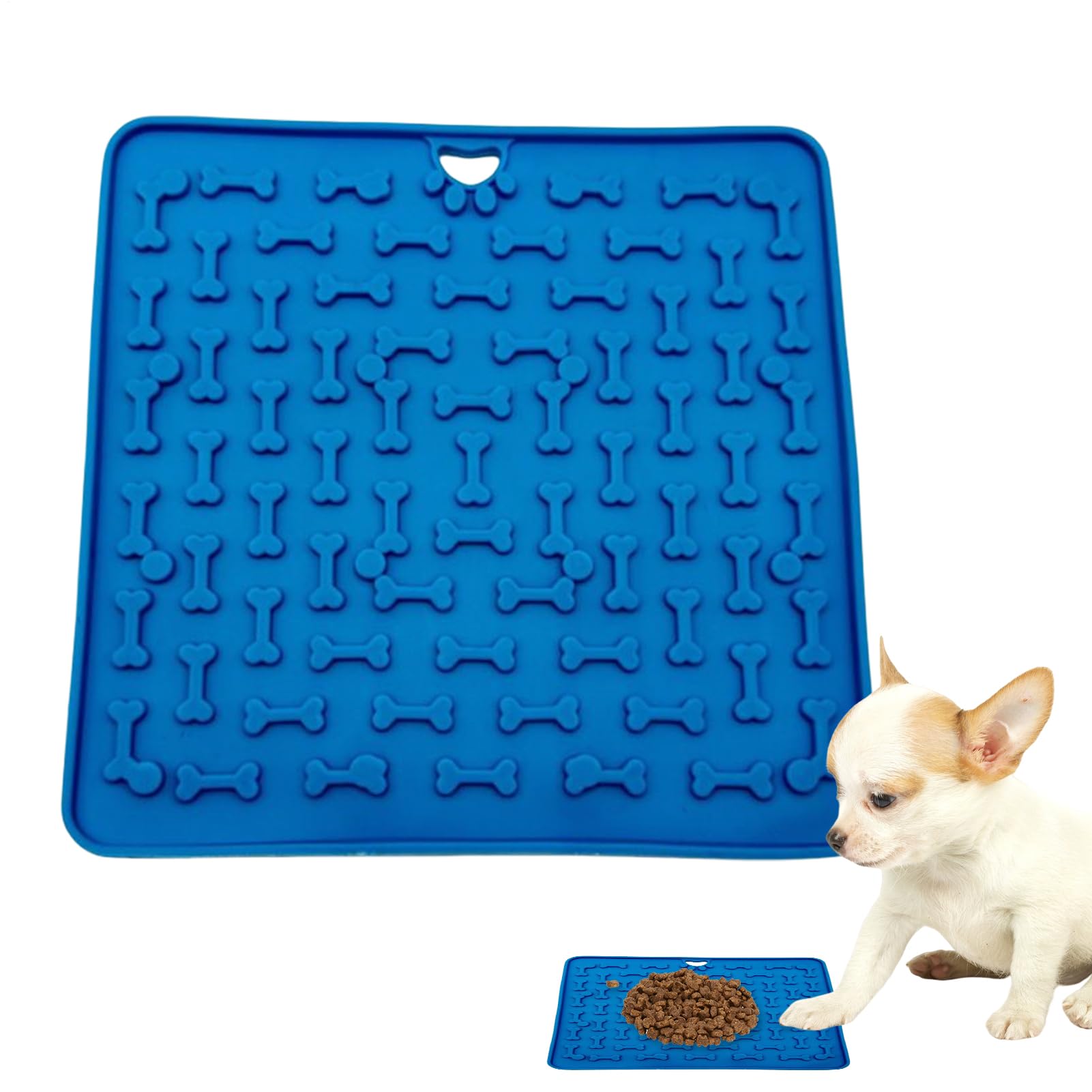 Leckmatten Für Hunde Saugnapf Verlangsamer Futterautomat Silikon | 18,8x18,8cm Berieselungsmatte Leicht Zu Reinigen Für Training Und Beschäftigung