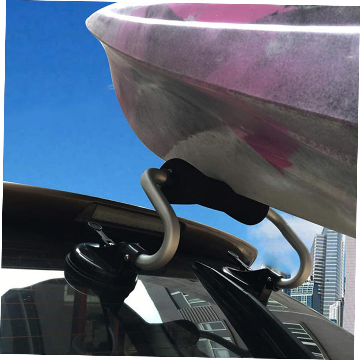 FOYTOKI 40kg/88lb Capacity Suction Cup Boat Stand Kayak Car Mount Easy Install Roof Rack Kayak Carrier